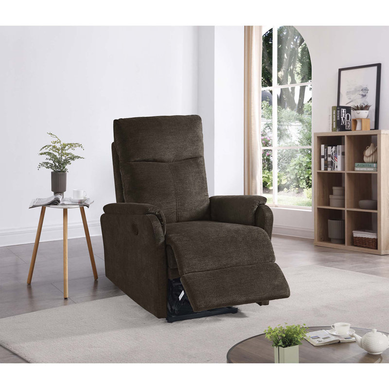 Power Recliner Chair With USB Charge Port,Recliner Single Chair, Dark Brown