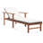 78.7" Long Acacia Single chaise with Cushions-495059965