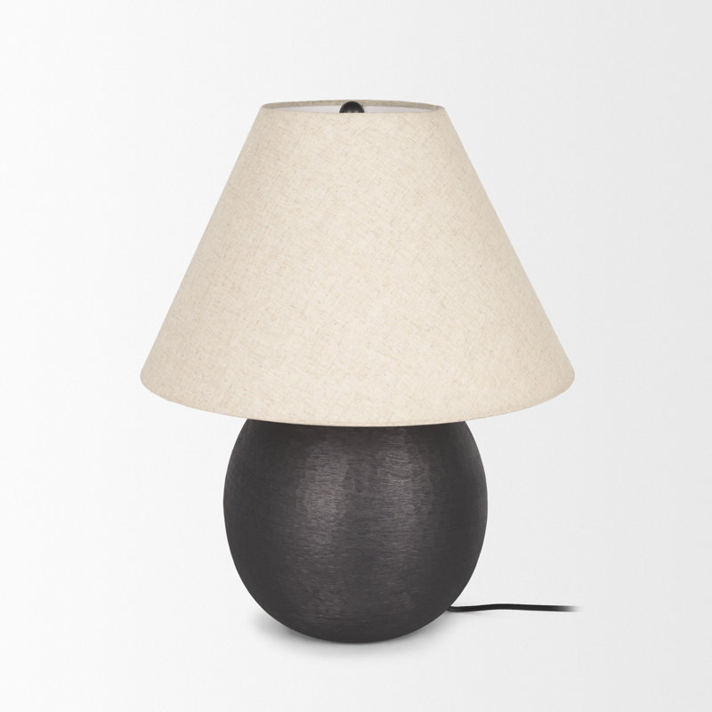 Lampe de table en métal Stoke, Noir