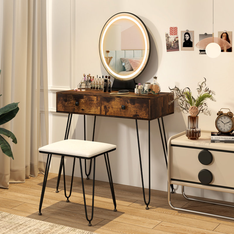 Dressing Table, Brown/Black