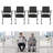 Conference Chair 4-Pack, Office Chair with Wheels, Ergonomic Breathable Backrest