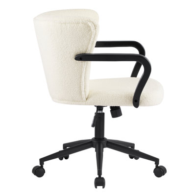 Teddy Fabric Home Office Chair, Adjustable Height, 360° Swivel by Latitude Run
