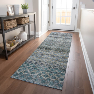 Tapis d'intérieur / extérieur bleu Maelis 