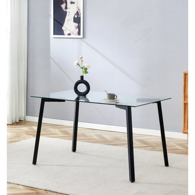 Table de salle à manger rectangulaire 1 pièce sans chaise