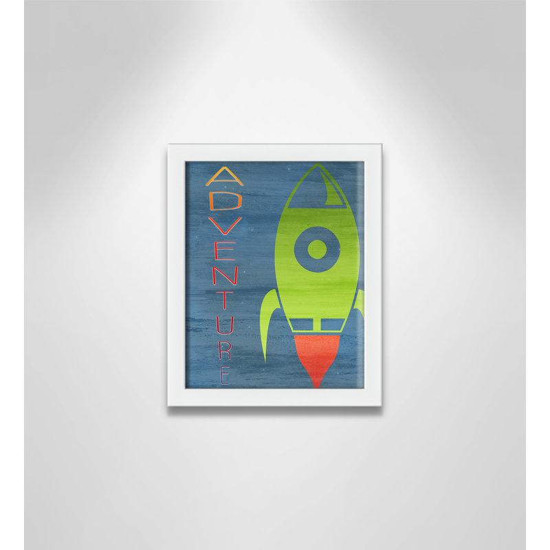 Space Explore 2, impression sur papier, H 10 po x l 8 po x P 1,18 po, Encadré de boîte blanc