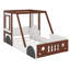 Lit robuste pour enfants en forme de voiture, lit plateforme amusant