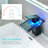 Bathroom Sink Faucet With Led 3 Colors, Waterfall Spout, Hot Cold Water Mixer, Single Handle One Hole Deck Mounted Black Plumbing Fixture Lighted Colors Modifying Faucet, Lavatory
