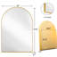 Armoire à pharmacie 24 po x 36 po avec cadre en métal doré mat pour salle de bain, avec miroir et tablettes réglables, miroir de salle de bain encastré-991445411