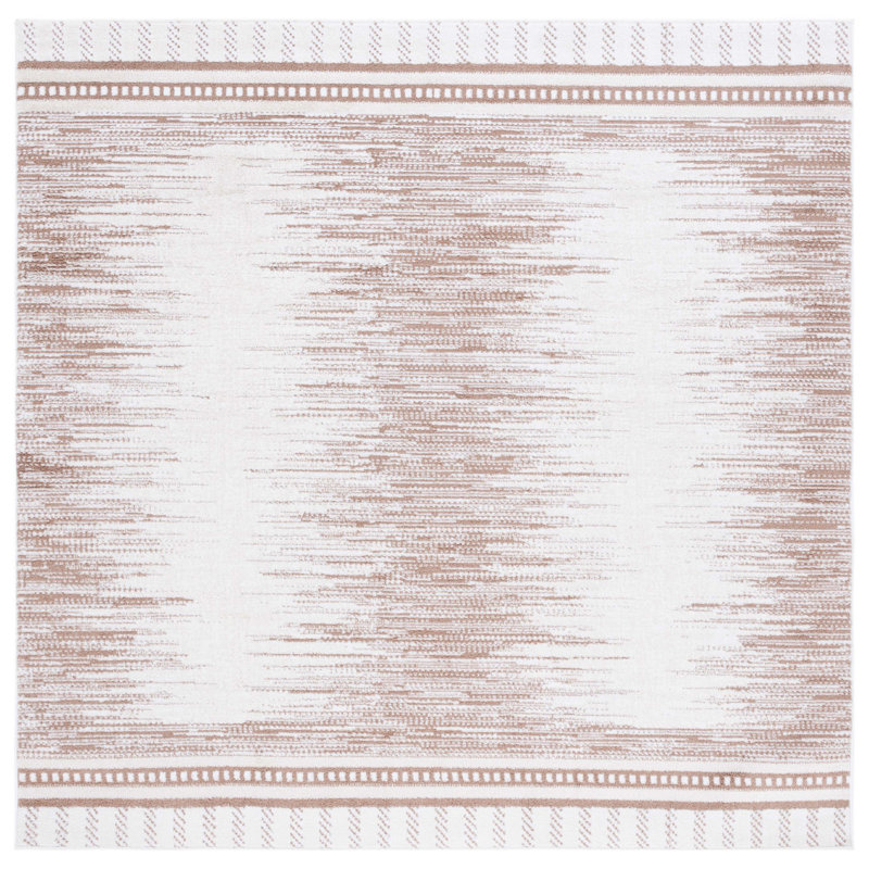 Delmontez Performance Abstract Rug, Square 6'7"