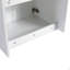 Meuble-lavabo de 60 po avec lavabo en résine, portes à fermeture en douceur et 1 armoire latérale, conception à fixation flottante, blanc brillant, contreplaqué (emballage KD) - 24 po x 2 + 12 po