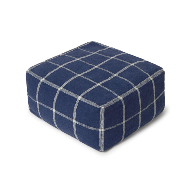 Pouf Geo Block, Navy Blue
