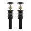 Vessel Sink Pop-Up Drain with black ceramic cap without overflow Set of 2-114825708