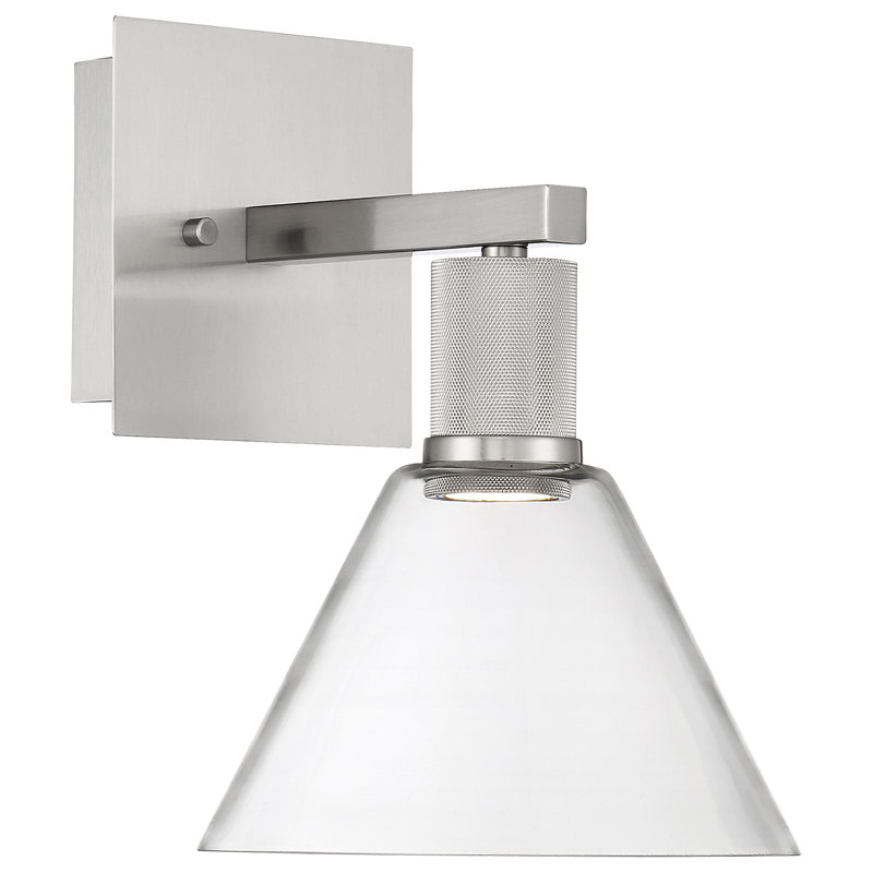 Southglenn Armed Sconce, Brushed Steel
