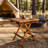 Folding Teak Small Table, Oiled Finish