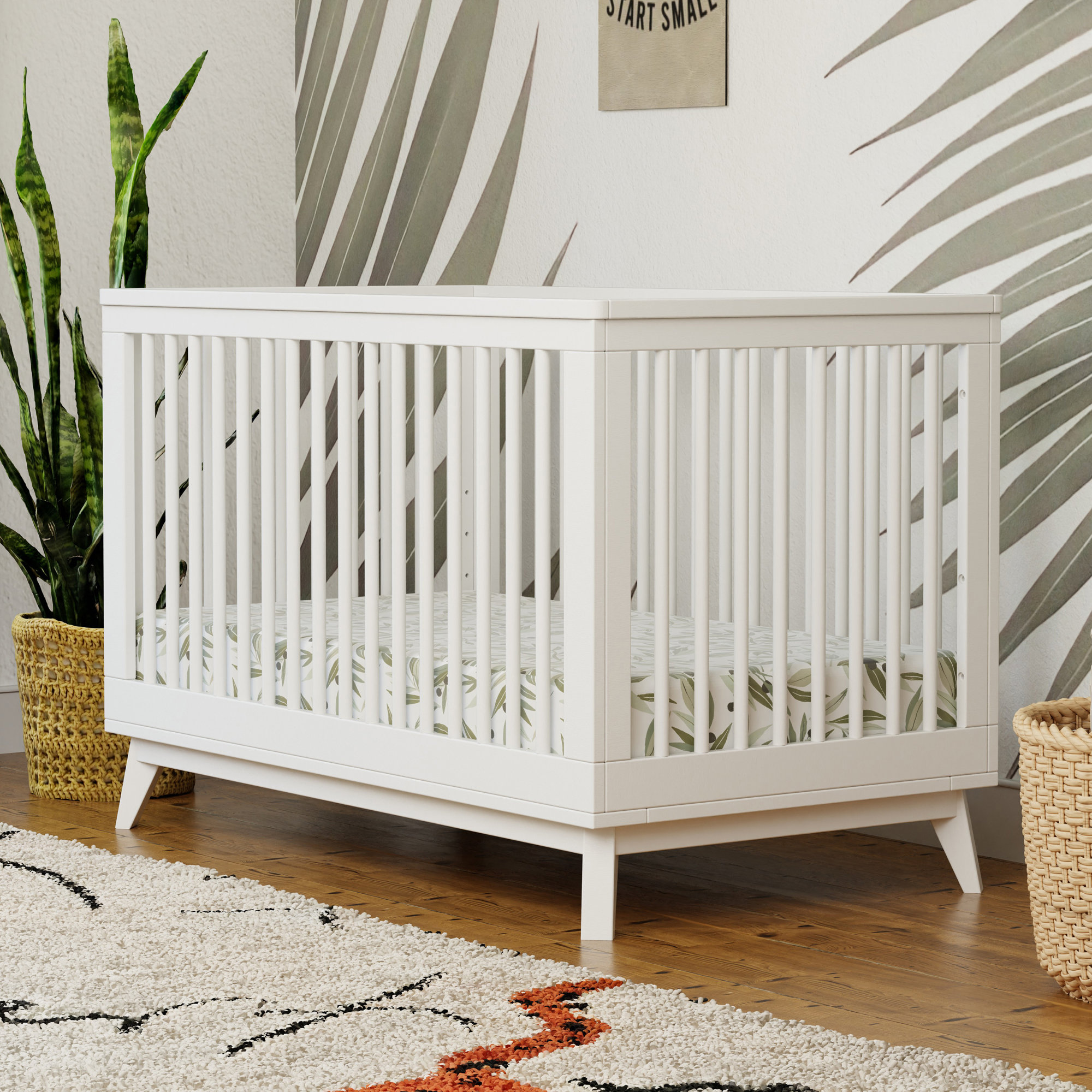 Scoot 3-in-1 Convertible Crib, White