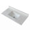Dessus de meuble-lavabo en marbre, comptoir avec trous de robinet pré-percés, comptoir de salle de bain avec lavabo central encastré rectangulaire et Bianco Carrara Venato
