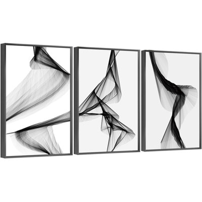 "Abstract Lines", art mural encadré en aluminium