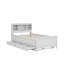 Lit plateforme simple avec tête de lit, USB, lit gigogne et 3 tiroirs