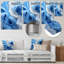 «Blue and White Abstract Spiral Cyclone Tranquility», art mural spirales abstraites en métal-2122489826