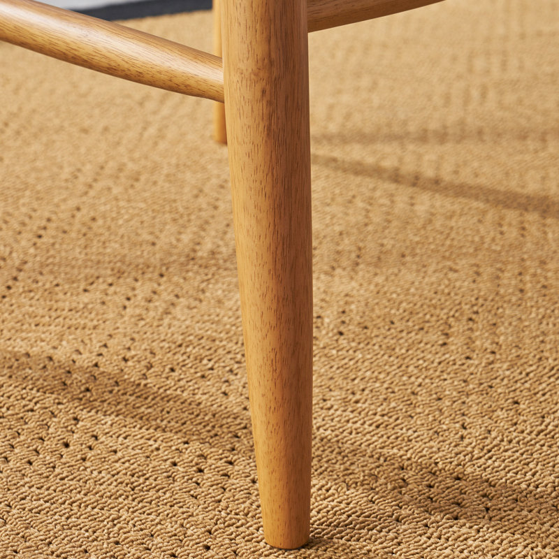 De 2 chaises de bar de style Mid-Century, tissu gris, bois d'hévéa, tapissier, 41 po