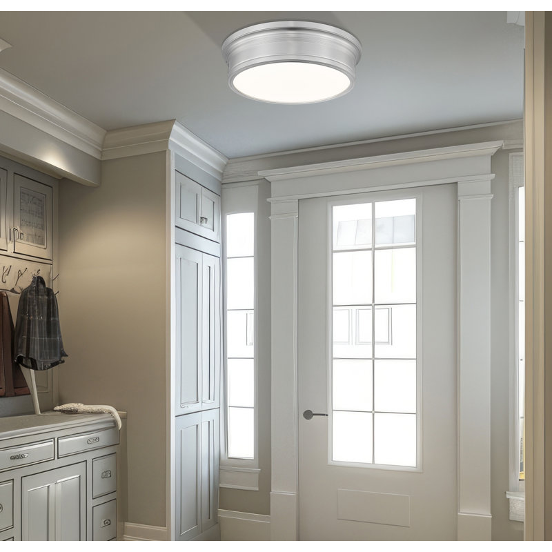 Bentley 16 inch Brushed Nickel 1 Light Flush Mount, Brushed Nickel