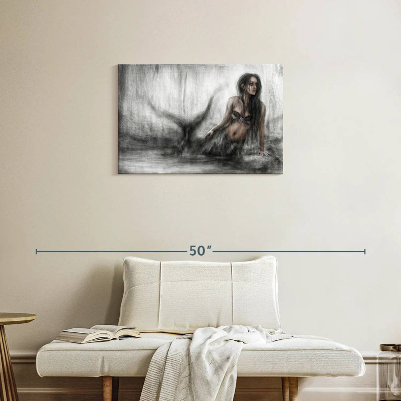 Kelan Dark Mermaid, 20" H x 30" W