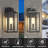 14'' H Black Outdoor Wall Light with Dusk to Dawn and Clear Tempered Glass-1577392932