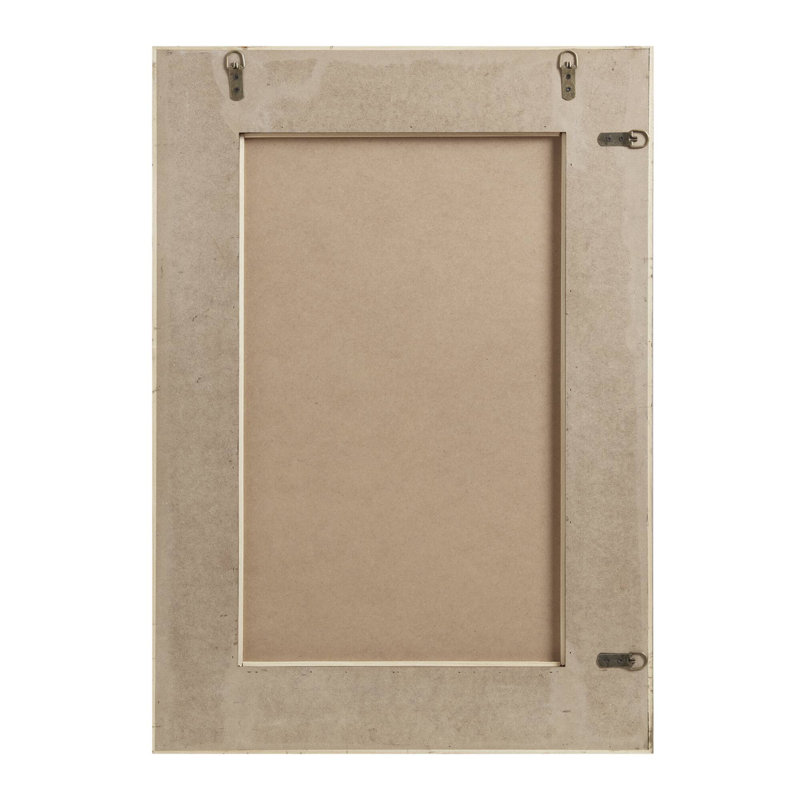 Naomi 37" Bronze and Wood Rectangular Mirror