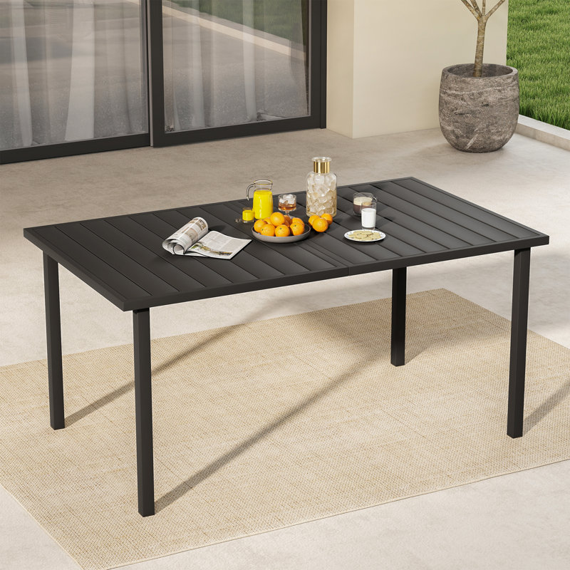 Table de salle à manger Messer Zestversa, H 28,3 po x l 59,8 po x P 35 po, Noir