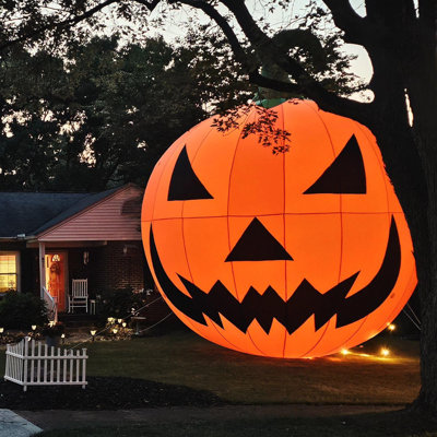  20Ft Giant Halloween Inflatable Pumpkin with Blower, Premium Blow Up Outdoor Holiday Yard Decoration for Lawn & Party (Without LED Lights)