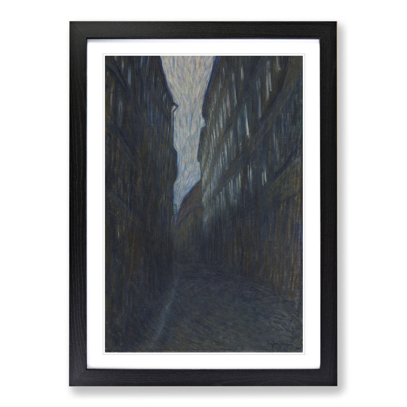 Summer Night by Eugene Jansson - Picture Frame Painting, Black Framed, 36cm H x 27cm W x 2cm D