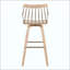 Tabouret de bar à hauteur fixe avec pivot, repose-pieds en métal
