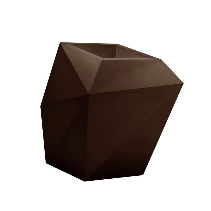 Faz Resin Pot Planter, Bronze, 39.25" H x 36.25" W x 30.25" D