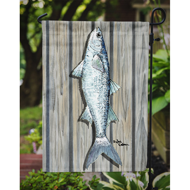 Drapeau de jardin 2 côtés fish mullet
