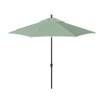 Camry 9-Foot Bronze Aluminum Market Patio Umbrella With Crank Lift And Autotilt In Sunbrella®
