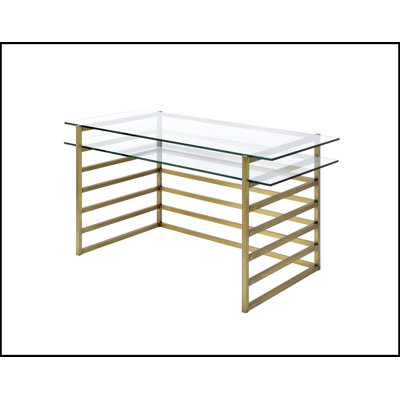 Glass Steel Writing Desk
