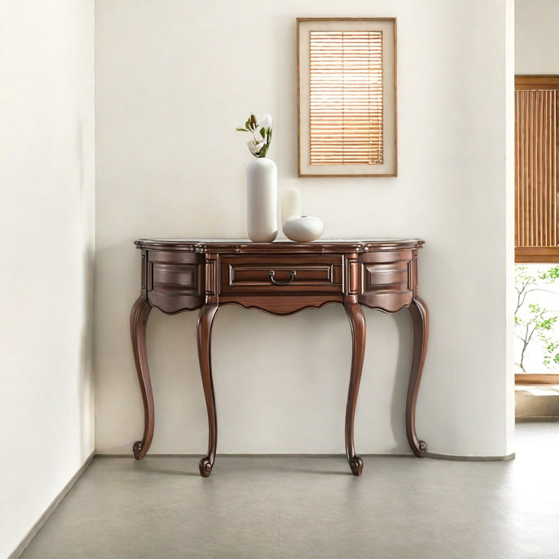 Console en bois massif de style campagne, H 33,86 po x l 39,37 po x P 16,54 po