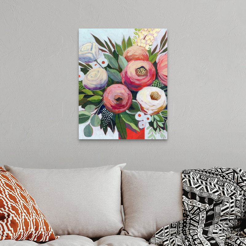 «Lustrous Bouquet II» par Grace Popp - reproduction d'art sur toile, H 30 po x l 24 po x P 1,25 po, Toile tendue