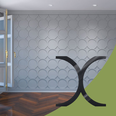 Beacon Decorative Fretwork Acrylic Wall Panels, Small, 11 3/8"W x 11 3/8"H x 1/8"T, Black