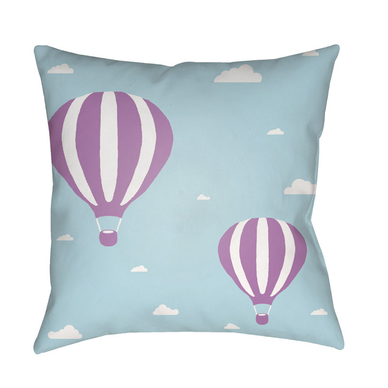 Cotton Outdoor Throw Pillow, 20" H x 20" W x 3.5" D, Light Pink