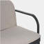 Causeuse d'extérieur en PP Luna, structure noire avec coussin beige Luna