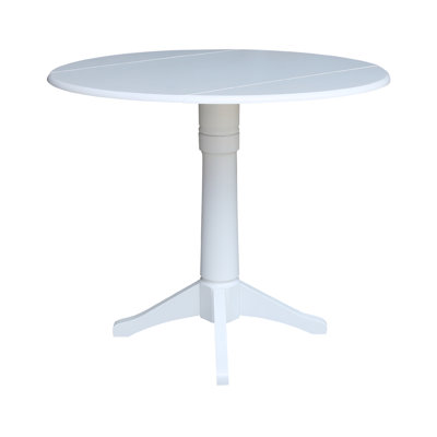 Extendable Round Solid Wood Dining Table