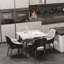 Annagh Stone Top Metal Base Dining Table-492560532-492564329