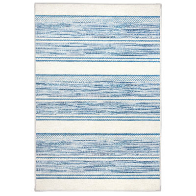 Striped Machine Printed Polyester Ellington Area Rug
