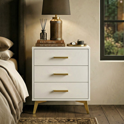 Hattenhauer 19.7" W 3-Drawer Nightstand