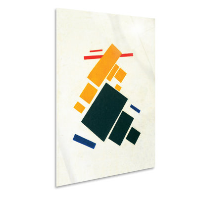 Flying By Plane by Kazimir Malevic - No Frame Print on Plastic / Acrylic