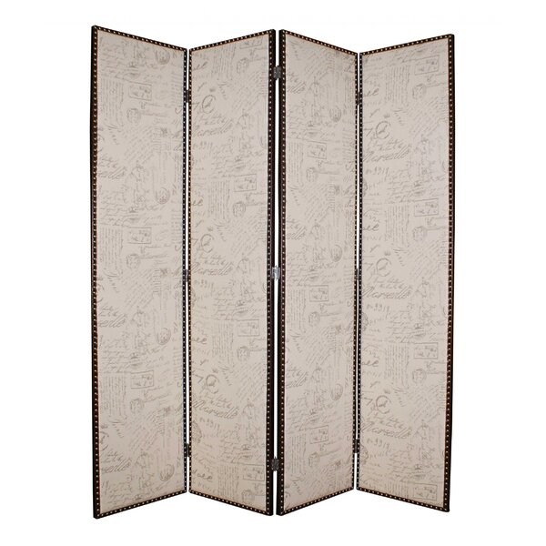 HOMEROOT 80'' W x 84'' H 4 - Panel Wood Folding Room Divider | Wayfair