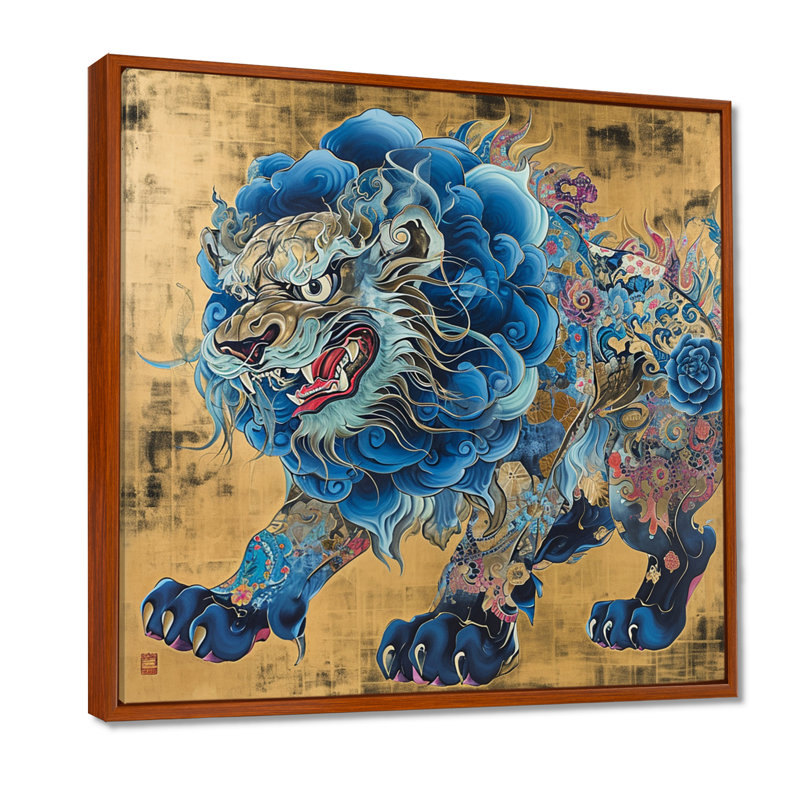 Hertog - Art asiatique, art mural, H 30 po x l 30 po, Toile brune avec cadre flottant
