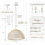 Luminaire suspendu à intensité variable 1 lumière en rotin dôme beige