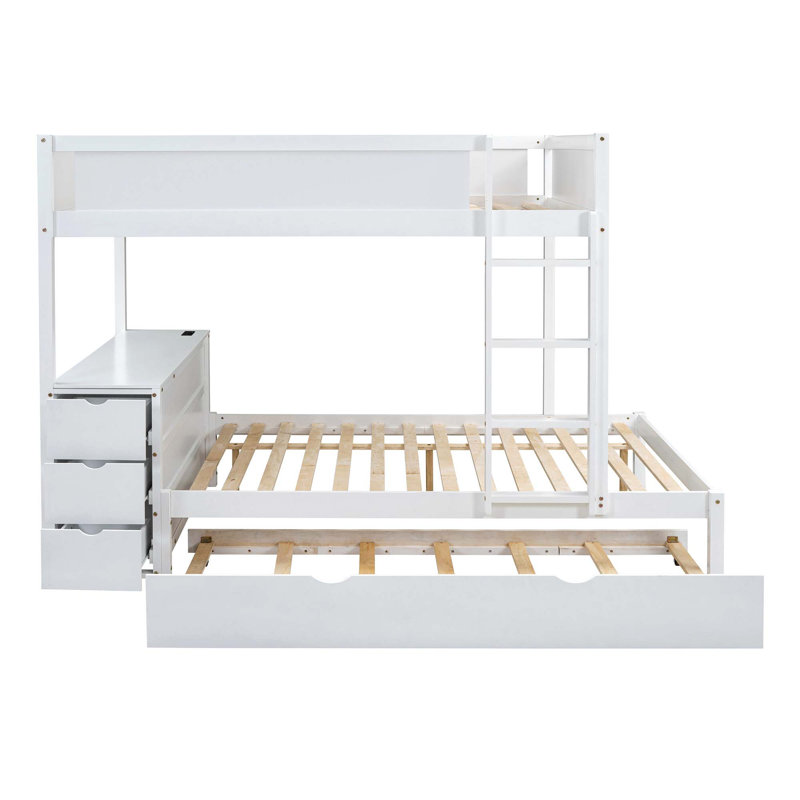 Lit superposé Jamia Kids, Double sur double, Blanc